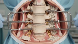 découvrez tout sur l'arthrodèse lombaire : ses indications, le déroulement de l'intervention chirurgicale, et les résultats attendus pour soulager les douleurs lombaires.