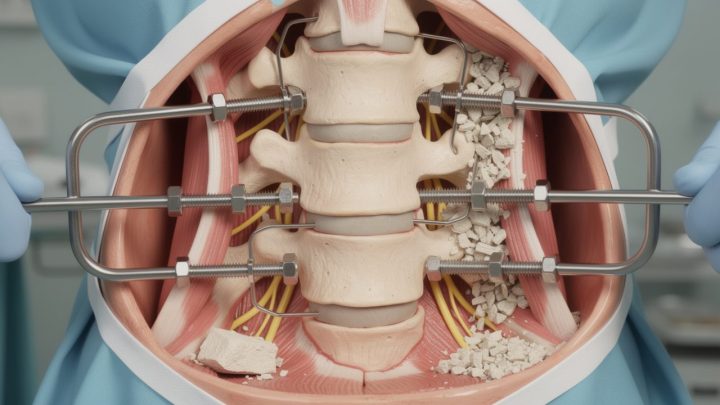 découvrez tout sur l'arthrodèse lombaire : ses indications, le déroulement de l'intervention chirurgicale, et les résultats attendus pour soulager les douleurs lombaires.